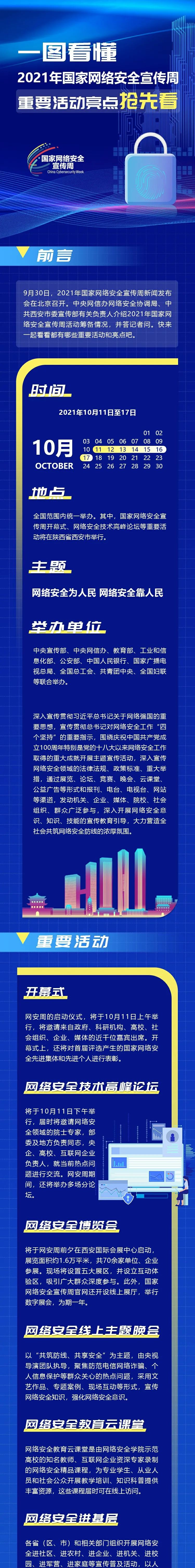 一图看懂 | 2021年国家网络安全宣传周重要活动亮点抢先看